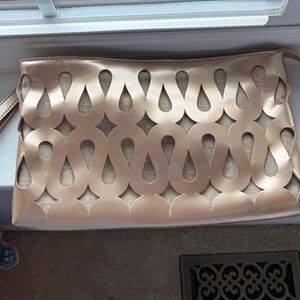 Sondra Roberts Metallic Pink Cutout Clutch